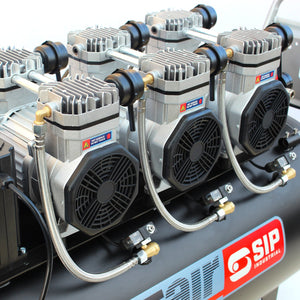 SIP QT AIR DD 4.5hp 200ltr Ultra Low Noise Compressor & Hose Reel Package - SIP-05498AHR15 - SIP Tools UK - Trade Counter Direct
