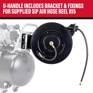 SIP QT AIR DD 4.5hp 200ltr Ultra Low Noise Compressor & Hose Reel Package - SIP-05498AHR15 - SIP Tools UK - Trade Counter Direct