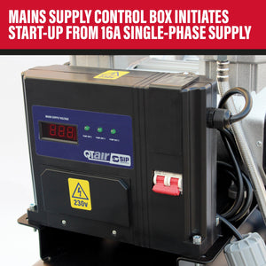 SIP QT AIR DD 4.5hp 200ltr Ultra Low Noise Compressor & Hose Reel Package - SIP-05498AHR15 - SIP Tools UK - Trade Counter Direct