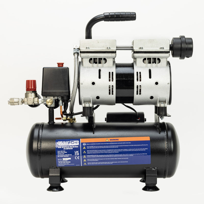 SIP QT AIR DD 6ltr Ultra Low Noise Oil-Free Direct Drive Compressor - SIP-05398 - SIP Tools UK - Trade Counter Direct