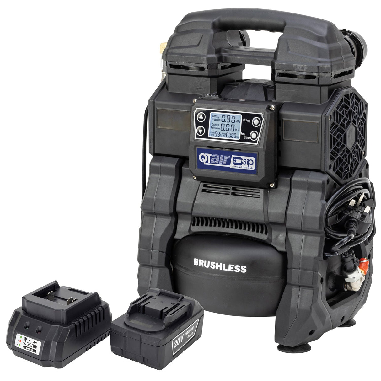 SIP QT Battery & Mains 5ltr Oilless Compressor - SIP-05313 - SIP Tools UK - Trade Counter Direct