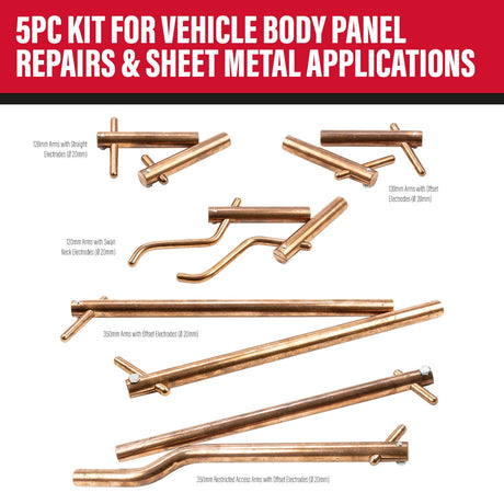 SIP Spot Welder 5pc Bodywork Kit (ø 20mm) - SIP-25425 - SIP Tools UK - Trade Counter Direct