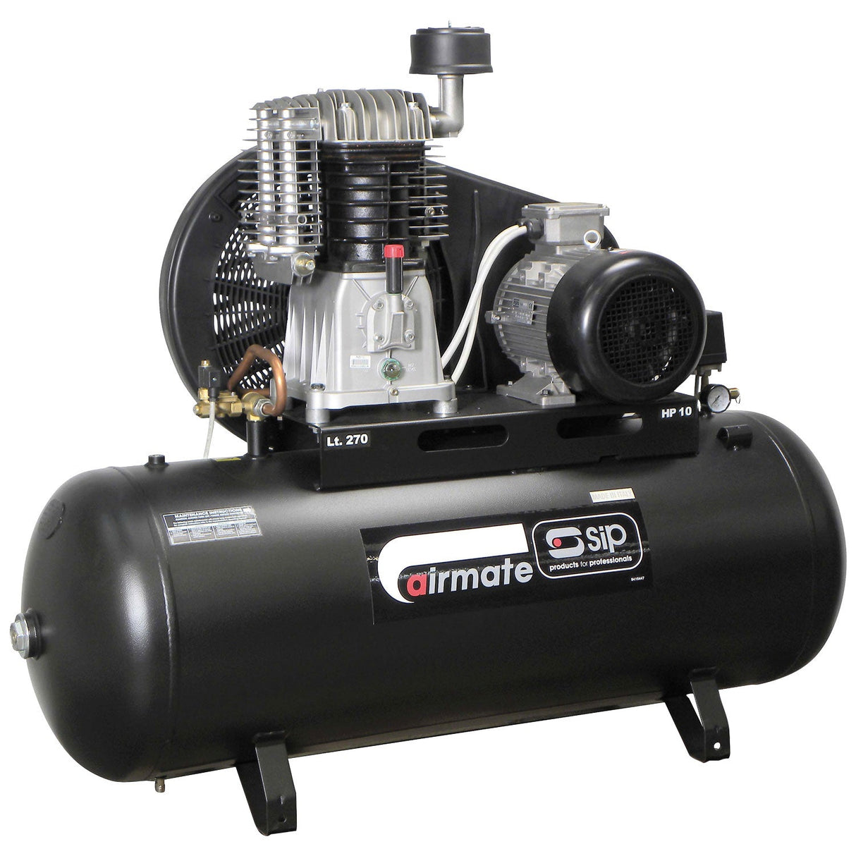 SIP TN10/270 270ltr Belt Drive Compressor - SIP-06587 - SIP Tools UK - Trade Counter Direct