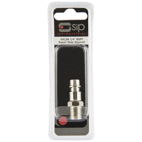 SIP Type 25 Euro Plug Adaptor 1/4" BSP Male Thread - SIP-04136 - SIP Tools UK - Trade Counter Direct