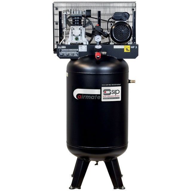 SIP VN3/150-SB 150ltr Vertical Belt Drive Compressor - SIP-06323 - SIP Tools UK - Trade Counter Direct
