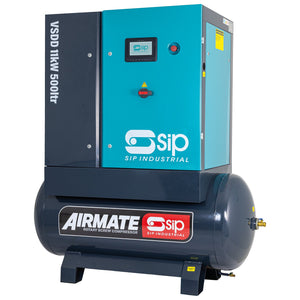 SIP VSDD 11kW 10bar 500ltr 400v Rotary Screw Compressor - SIP-08265 - SIP Tools UK - Trade Counter Direct