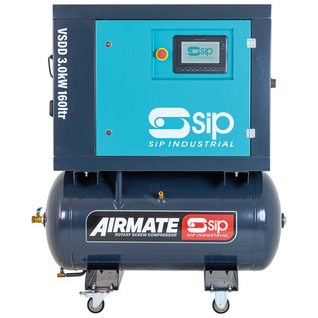 SIP VSDD 3kW 10bar 160ltr 230v Rotary Screw Compressor - SIP-08251 - SIP Tools UK - Trade Counter Direct