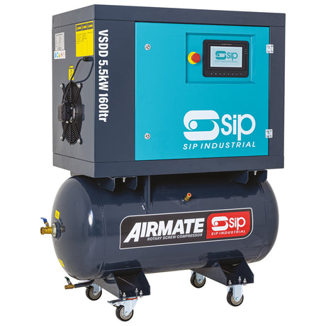 SIP VSDD 5.5kW 10bar 160ltr 230v Rotary Screw Compressor - SIP-08253 - SIP Tools UK - Trade Counter Direct