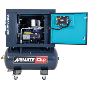 SIP VSDD 5.5kW 8bar 160ltr 230v Rotary Screw Compressor - SIP-08257 - SIP Tools UK - Trade Counter Direct