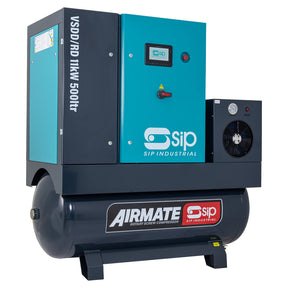 SIP VSDD/RD 11kW 8bar 500ltr 400v Rotary Screw Compressor with Dryer - SIP-08266 - SIP Tools UK - Trade Counter Direct