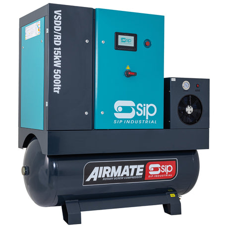 SIP VSDD/RD 15kW 8bar 500ltr 400v Rotary Screw Compressor with Dryer - SIP-08267 - SIP Tools UK - Trade Counter Direct