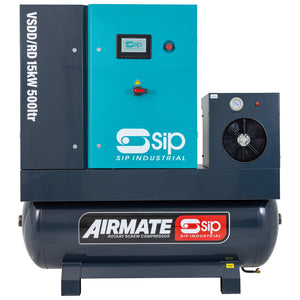 SIP VSDD/RDF 15kW 10bar 500ltr Rotary Screw Compressor with Dryer & Filter - SIP-08281 - SIP Tools UK - Trade Counter Direct
