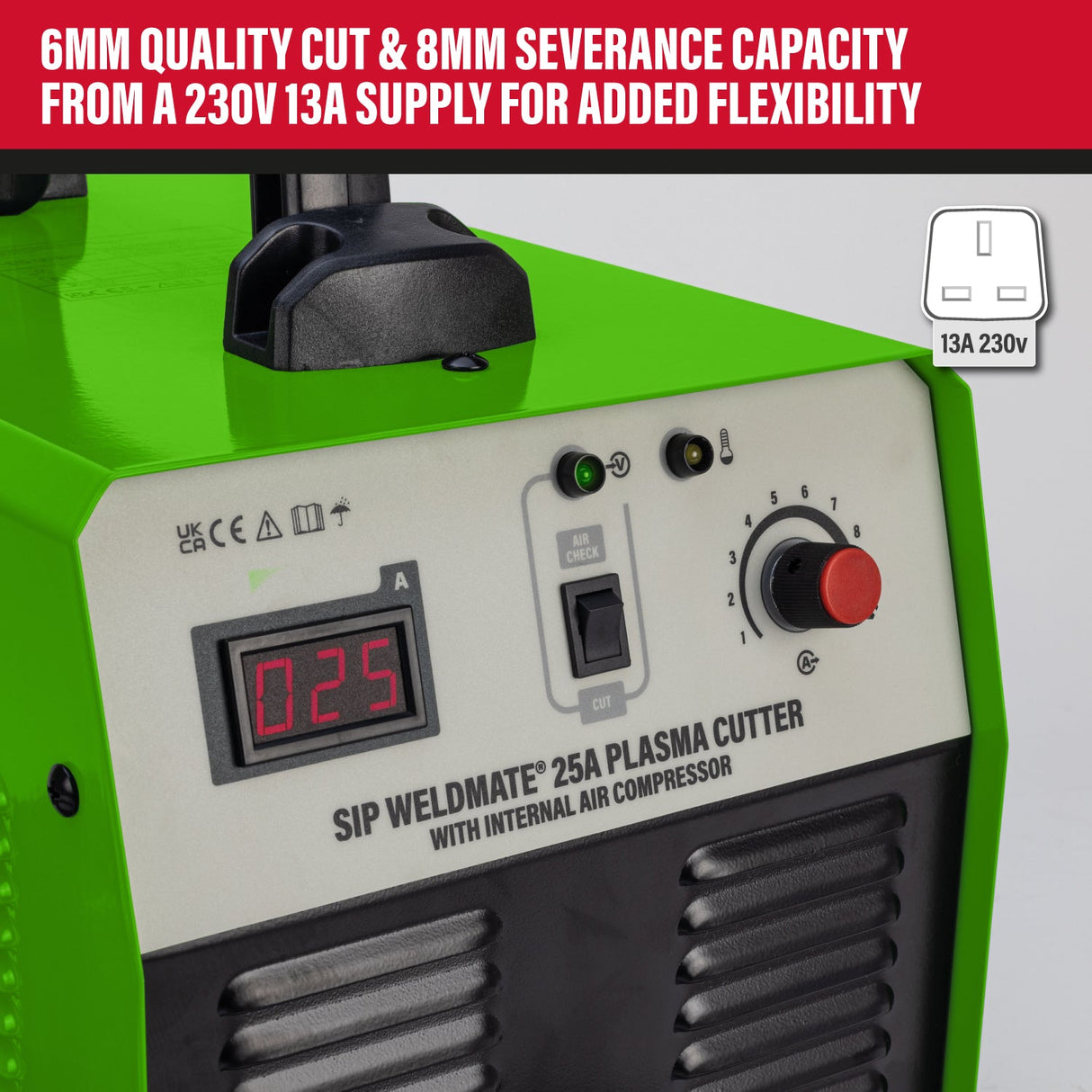 SIP WELDMATE® 25A Inverter Plasma Cutter with Internal Compressor - SIP-05683 - SIP Tools UK - Trade Counter Direct