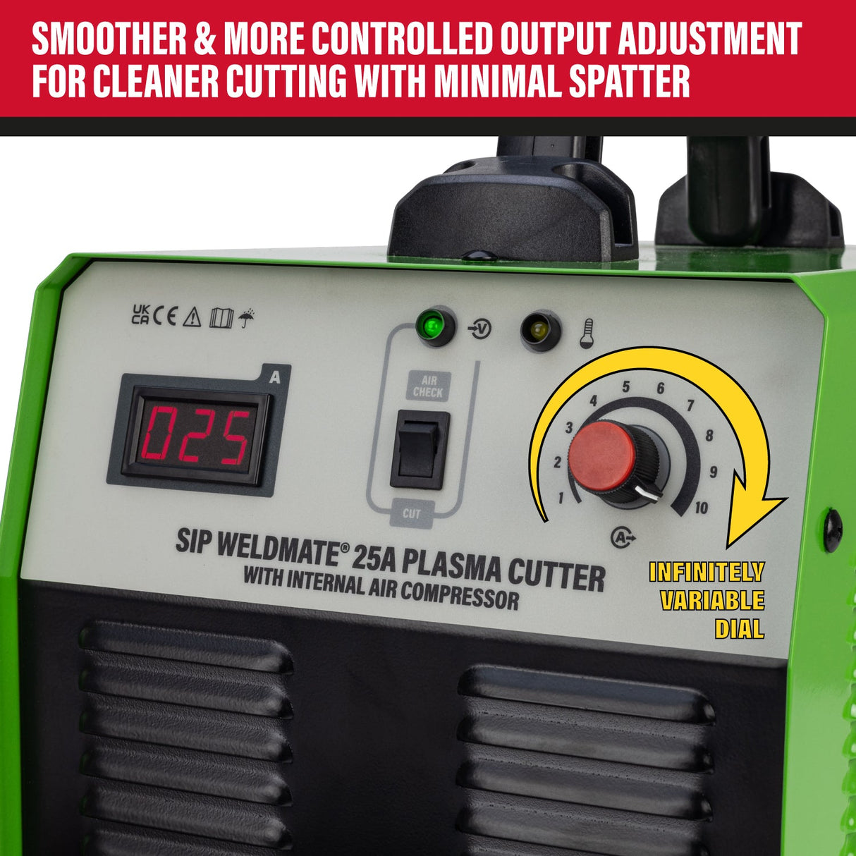 SIP WELDMATE® 25A Inverter Plasma Cutter with Internal Compressor - SIP-05683 - SIP Tools UK - Trade Counter Direct