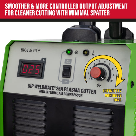 SIP WELDMATE® 25A Inverter Plasma Cutter with Internal Compressor - SIP-05683 - SIP Tools UK - Trade Counter Direct