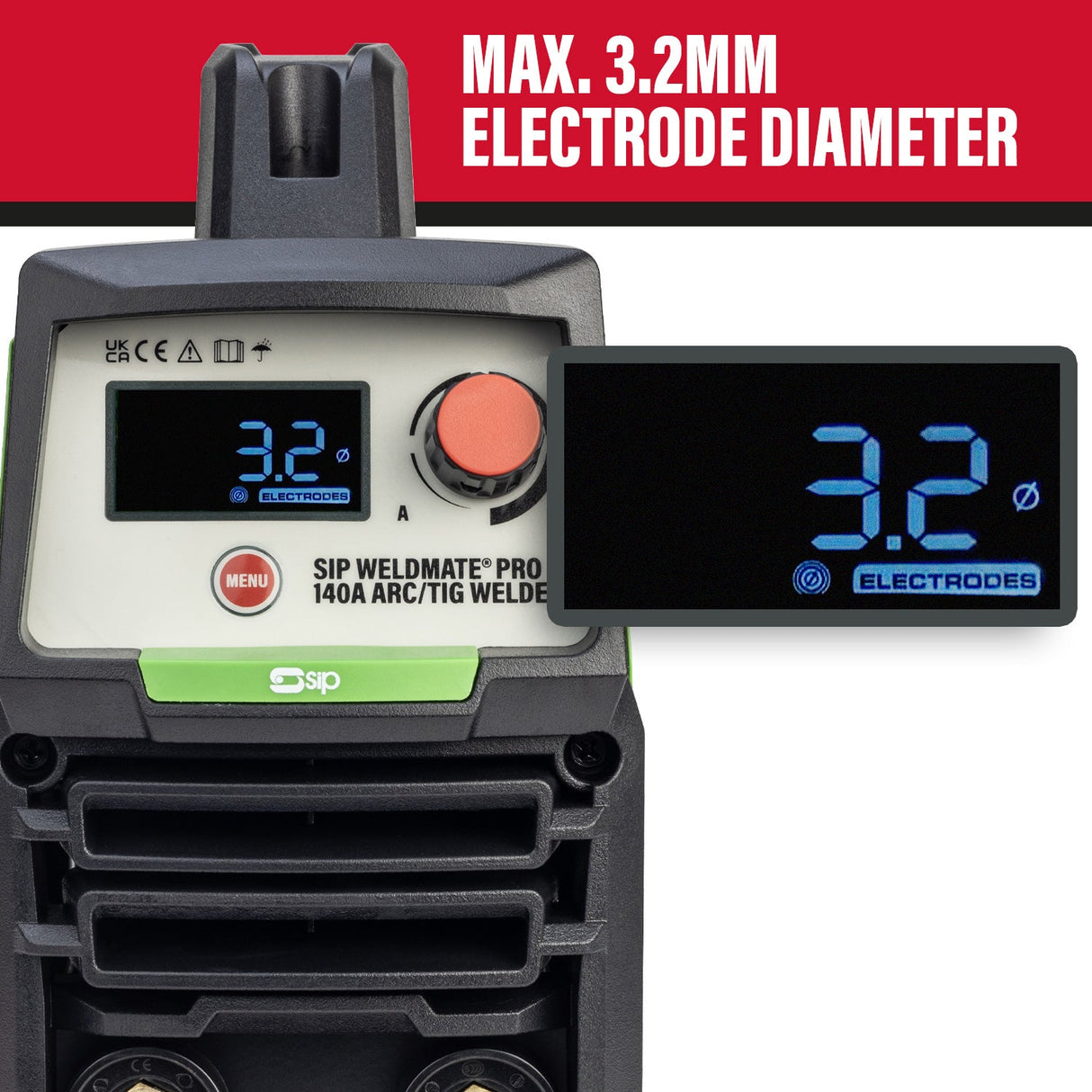 SIP WELDMATE® PRO 140A ARC/TIG Inverter Welder - SIP-05690 - SIP Tools UK - Trade Counter Direct