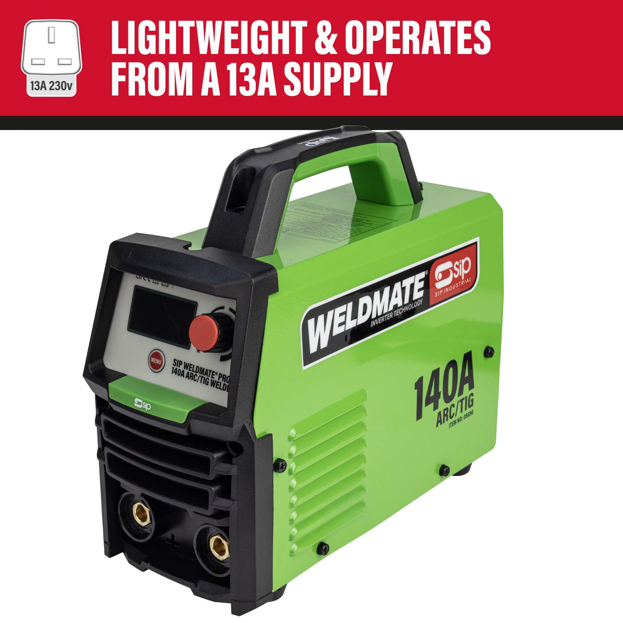 SIP WELDMATE® PRO 140A ARC/TIG Inverter Welder - SIP-05690 - SIP Tools UK - Trade Counter Direct