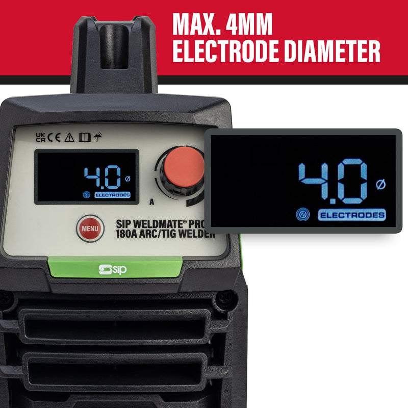 SIP WELDMATE® PRO 180A ARC/TIG Inverter Welder - SIP-05696 - SIP Tools UK - Trade Counter Direct