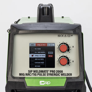 SIP WELDMATE® PRO 200A MIG/ARC/TIG Pulse Synergic Inverter Welder - SIP-05735 - SIP Tools UK - Trade Counter Direct