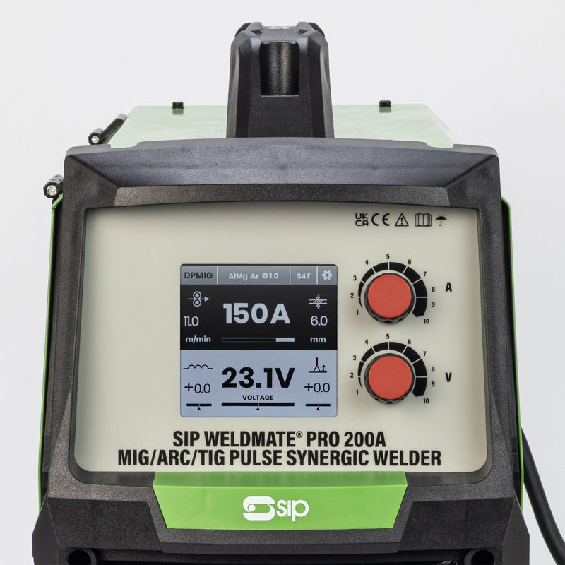 SIP WELDMATE® PRO 200A MIG/ARC/TIG Pulse Synergic Inverter Welder - SIP-05735 - SIP Tools UK - Trade Counter Direct