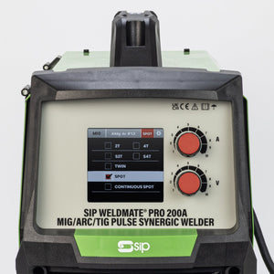 SIP WELDMATE® PRO 200A MIG/ARC/TIG Pulse Synergic Inverter Welder - SIP-05735 - SIP Tools UK - Trade Counter Direct