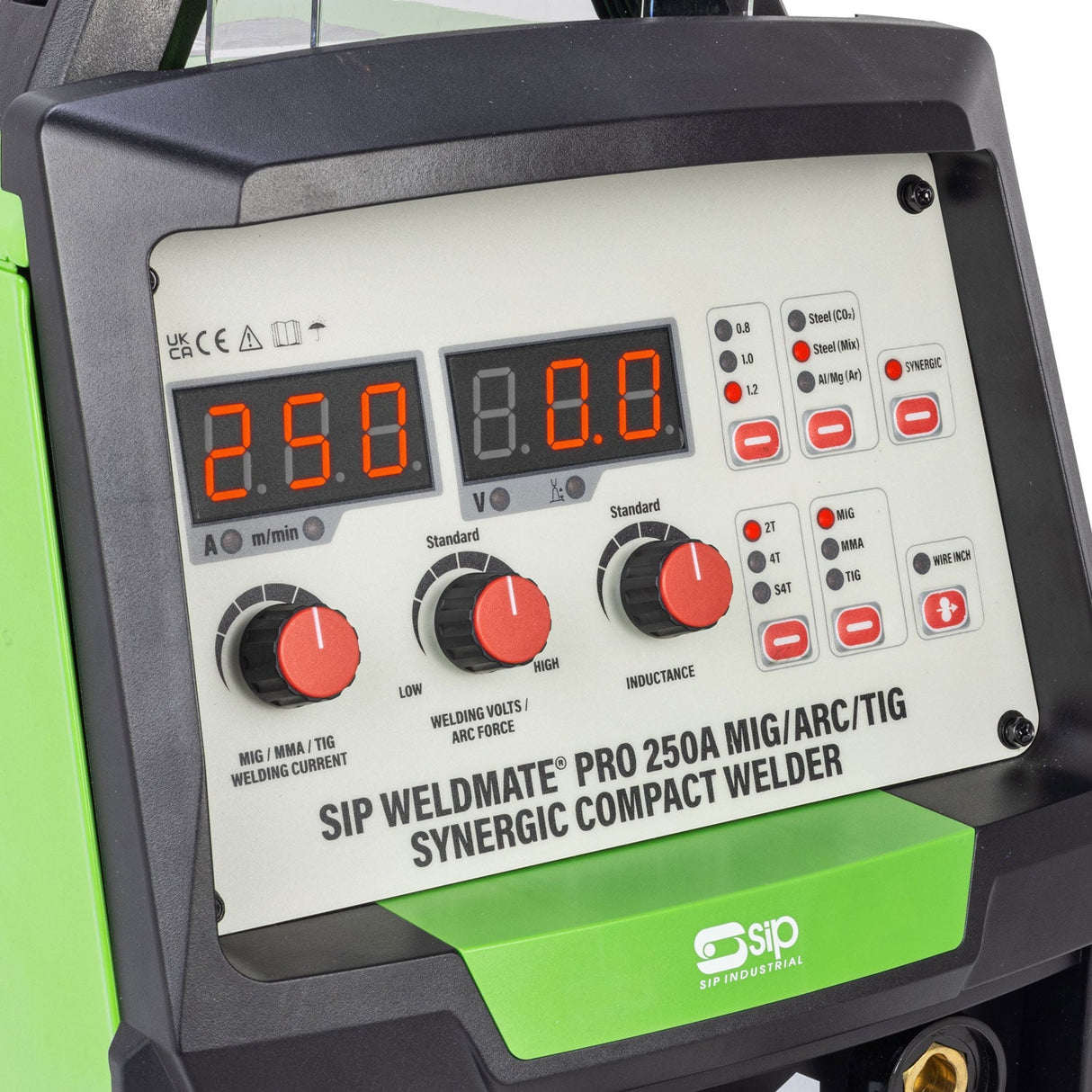 SIP WELDMATE® PRO 250A MIG/ARC/TIG Synergic Compact Inverter Welder - SIP-05752 - SIP Tools UK - Trade Counter Direct