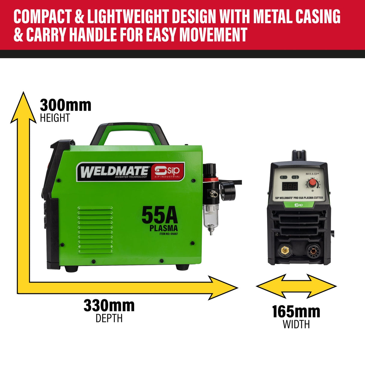 SIP WELDMATE® PRO 55A Inverter Plasma Cutter - SIP-05687 - SIP Tools UK - Trade Counter Direct
