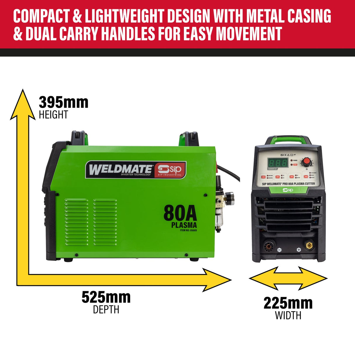SIP WELDMATE® PRO 80A Inverter Plasma Cutter - SIP-05689 - SIP Tools UK - Trade Counter Direct