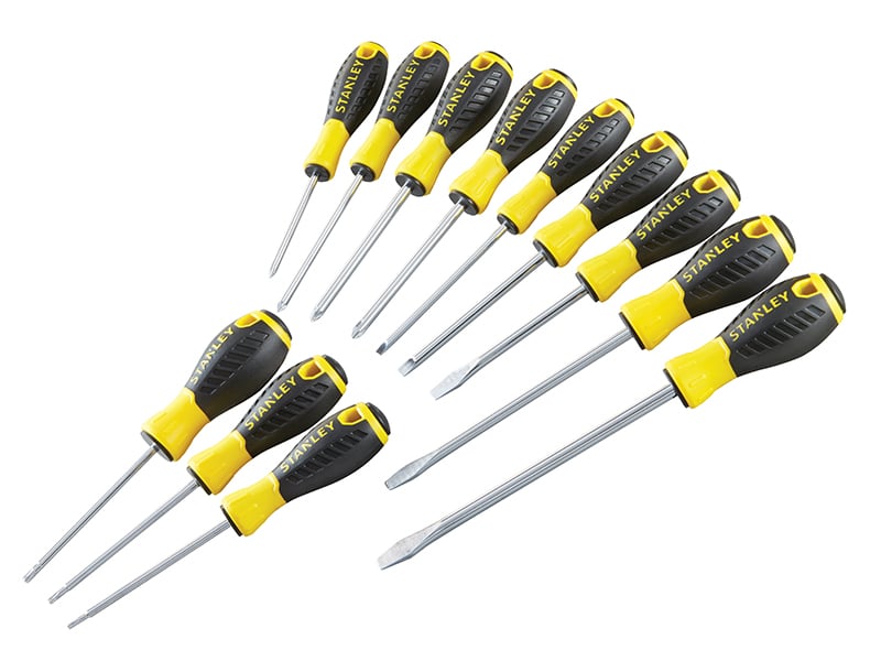 Stanley 0 - 60 - 212 Essential Screwdriver Set, 12 Piece SL/PH/PZ/TX - STA060212 - Stanley - Trade Counter Direct