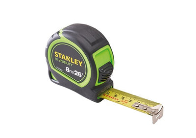 Stanley - 8m (26ft) Hi - Vis Tylon Tape Measure - XMS23TAPE8 - XMS23TAPE8 - Stanley - Trade Counter Direct