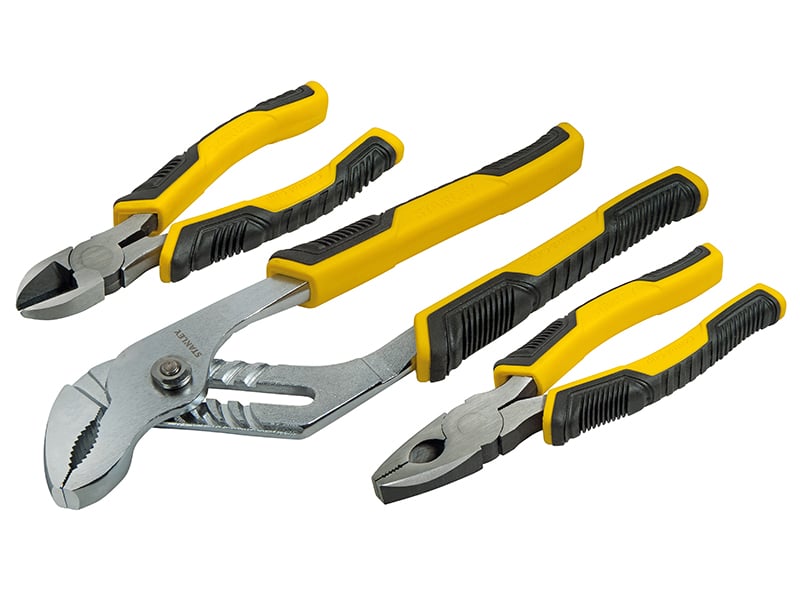 Stanley ControlGrip Pliers Set, 3 Piece - STA074471 - Stanley - Trade Counter Direct