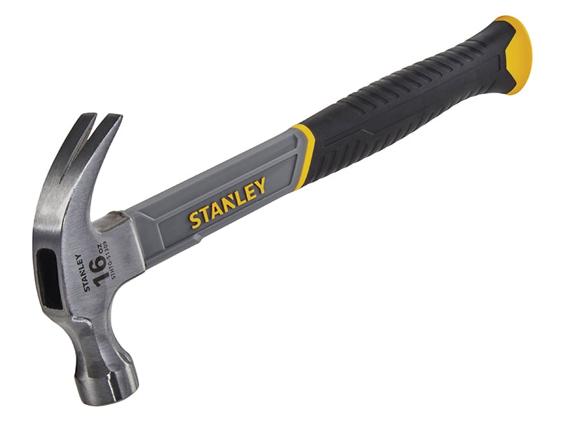 Stanley Curved Claw Hammer Fibreglass Shaft 450g (16oz) - STA051309 - Stanley - Trade Counter Direct