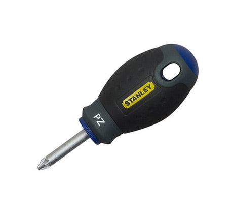 Stanley FatMax Screwdriver Pozi Pz1 x 30mm Stubby - Pz1 x 30mm Stubby - STA065408 - Stanley - Trade Counter Direct