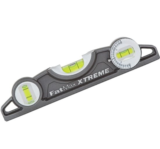 Stanley FatMax xtreme Torpedo Level 25cm 0 - 43 - 609 - 25cm - STA043609 - Stanley FatMax - Trade Counter Direct