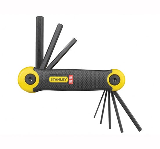 Stanley Folding Hex Key Set 8 Piece Metric (1.5 - 8mm) - 8 Piece Se - STA269264 - Stanley - Trade Counter Direct