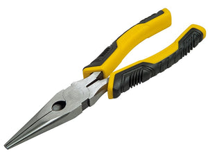 Stanley Long Nose Pliers Control Grip 200mm (8in) - STA074364 - Stanley - Trade Counter Direct
