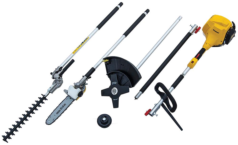 STANLEY STR - 4IN1A 4 in 1 Brush Cutter, Hedge, Line Trimmer, Pole Pruner, Multi - tool - STR-4IN1 - Stanley - Trade Counter Direct