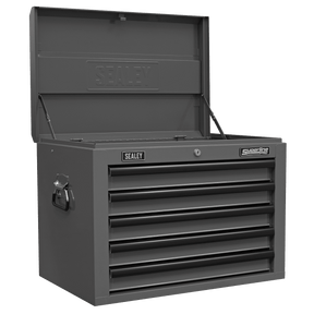 Superline Pro AP26059TG 5 Drawer Topchest with Ball - Bearing Slides - Grey/Black - AP26059TG - Sealey Tools UK - Trade Counter Direct