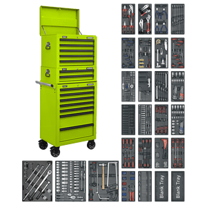 Superline Pro SPTHVCOMBO1 14 Drawer Tool Chest Combination with 1179pc Tool Kit - SPTHVCOMBO1 - Sealey Tools UK - Trade Counter Direct