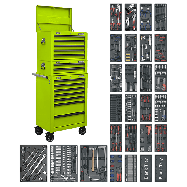 Superline Pro SPTHVCOMBO1 14 Drawer Tool Chest Combination with 1179pc Tool Kit - SPTHVCOMBO1 - Sealey Tools UK - Trade Counter Direct