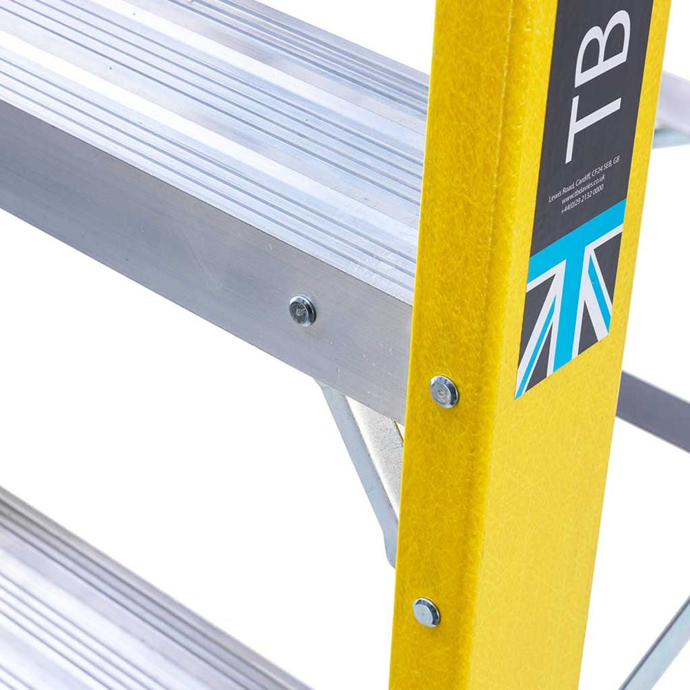 TB Davies 1235 - 008 8 Tread Heavy - Duty Fibreglass Swingback Step Ladder - 1235-008 - TB Davies - Trade Counter Direct