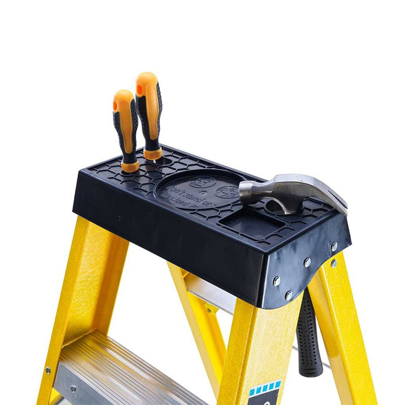 TB Davies 1235 - 010 10 Tread Heavy - Duty Fibreglass Swingback Step Ladder - 1235-010 - TB Davies - Trade Counter Direct