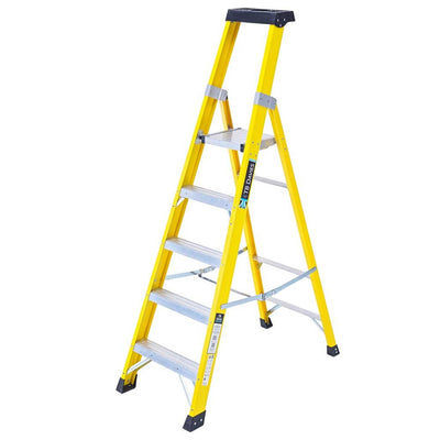 TB Davies 1236 - 005 5 Tread Heavy - Duty Fibreglass Platform Step Ladder - 1236-005 - TB Davies - Trade Counter Direct
