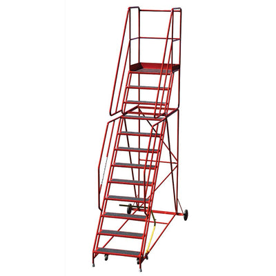 TB Davies 2019 - 012 12 Tread Heavy - Duty Mobile Safety Step - Punched Tread - 2019-012 - TB Davies - Trade Counter Direct