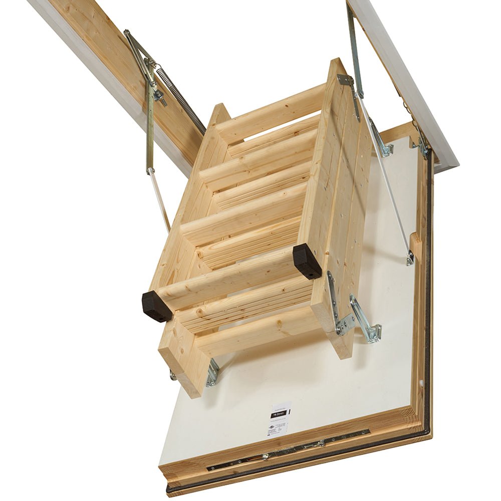 TB Davies LuxFold 3 Section Timber Loft Ladder With 87mm Insulated Hatch - 1530 - 010 - 1530-010 - TB Davies - Trade Counter Direct