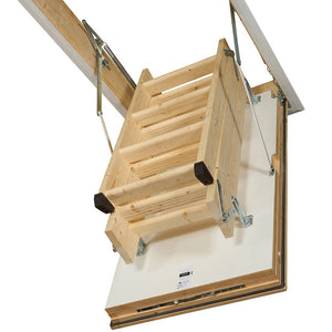 TB Davies LuxFold 3 Section Timber Loft Ladder With 87mm Insulated Hatch - 1530 - 010 - 1530-010 - TB Davies - Trade Counter Direct