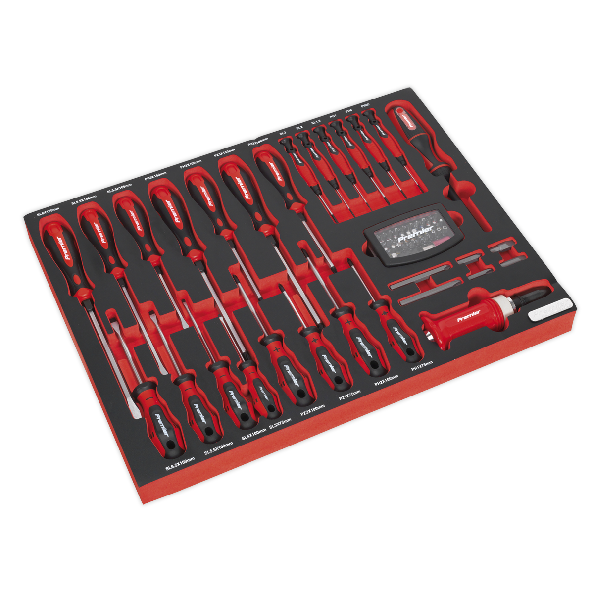 Sealey TBTP04 Tool Tray with Screwdriver Set 72pc