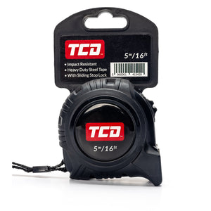 TCD 5m/16ft Tape Measure With Top and Bottom Hook - Scale Printed Both Sides - TCDTAPE1 - tcd - Trade Counter Direct