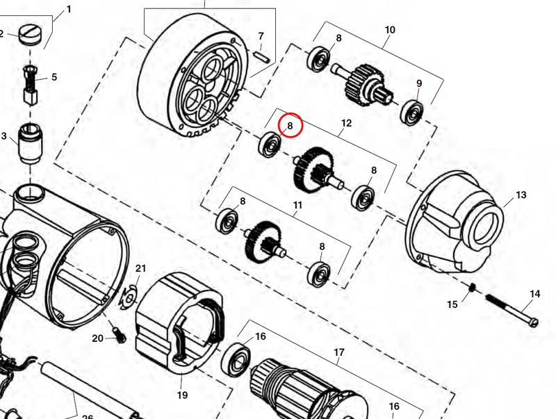 RIDGID 45060 – Gear Bearing For 300 & 700 Machine - 45060 - Ridgid Tools - Trade Counter Direct