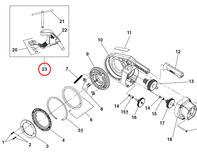 RIDGID 45928 – Support Arm Assy for 690-I Machine - 45928 - Ridgid Tools - Trade Counter Direct